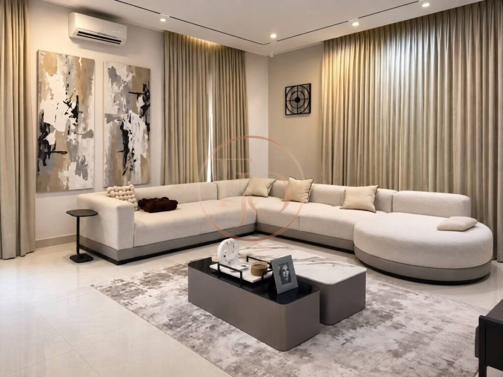 Spacious living room in Old Ikoyi maisonette