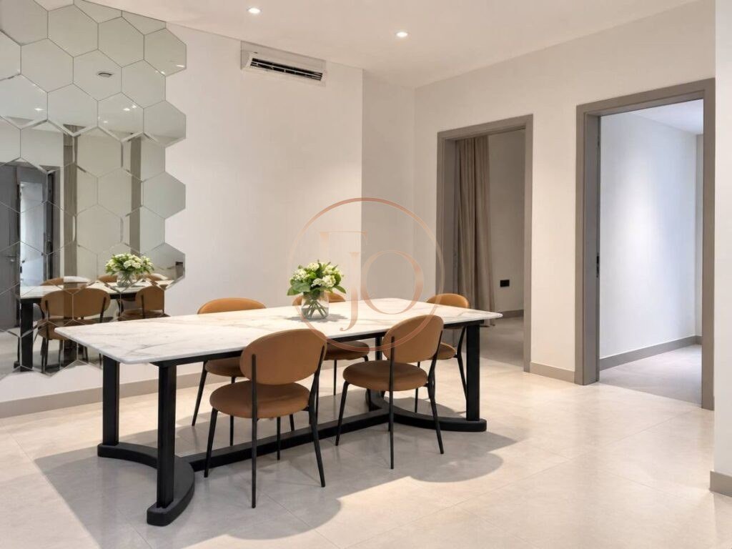 Modern dining area in luxury Ikoyi property