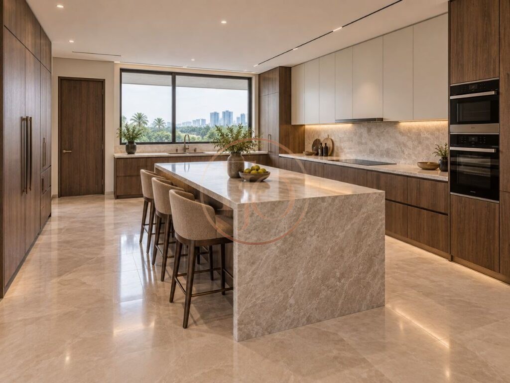 Fully fitted luxury kitchen in Bourdillon Road apartment