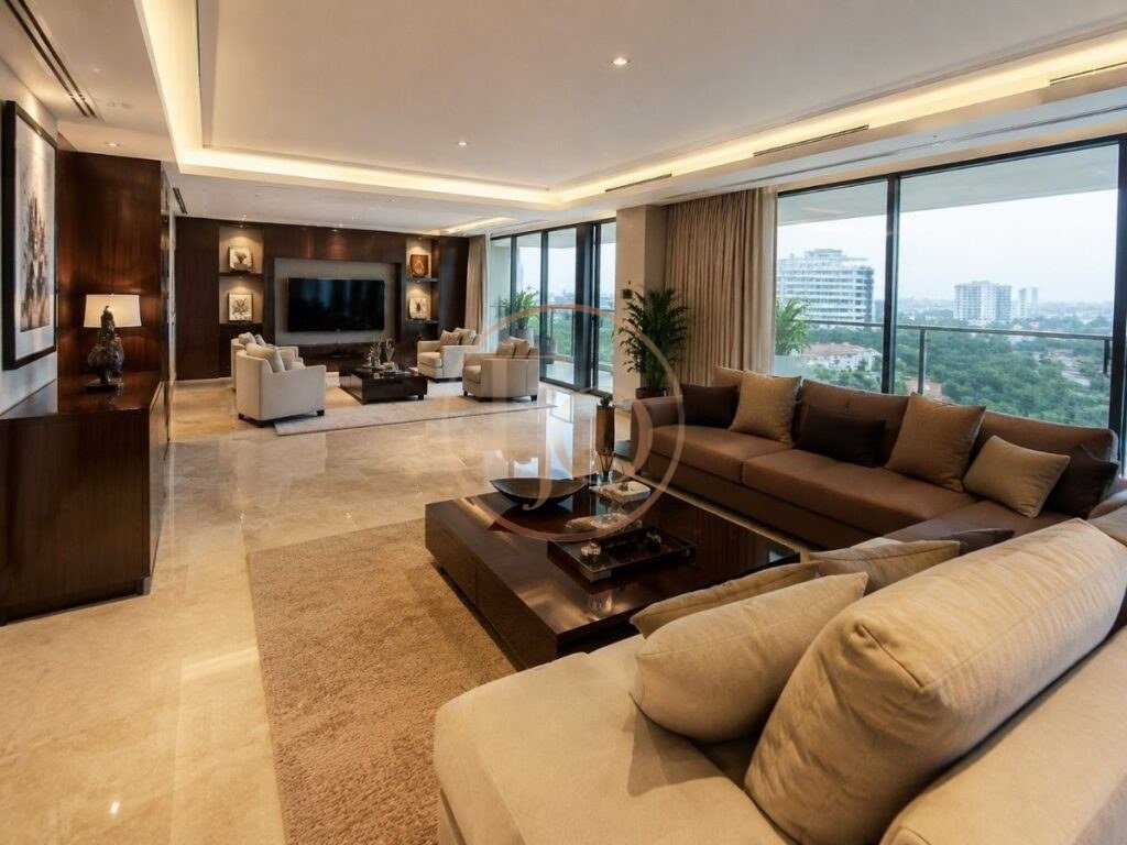 Luxury penthouse living room on Gerrard Road Ikoyi